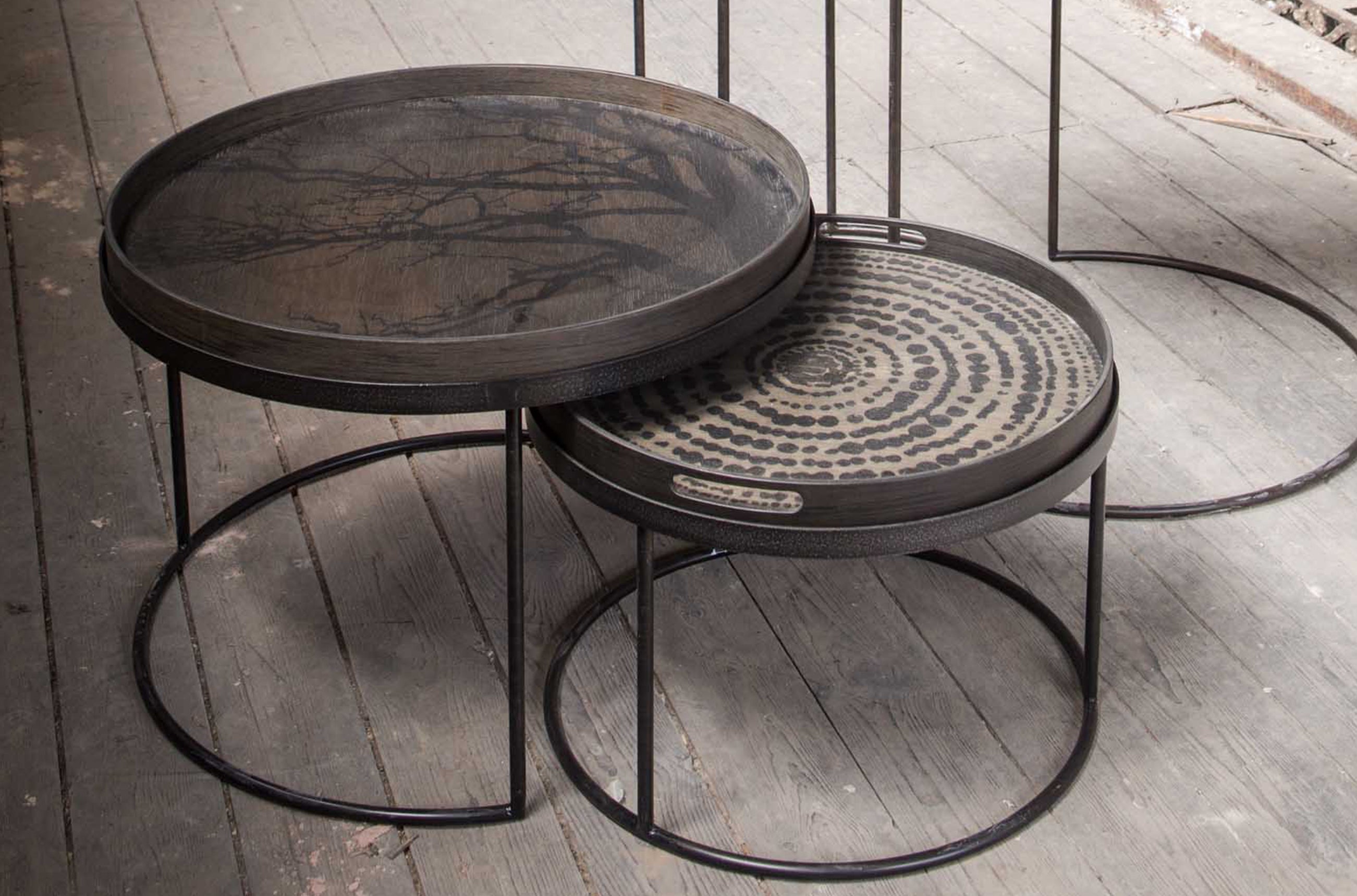 Ethnicraft - Plateau Black Tree Bois - round - L - 61 x 61 x H4