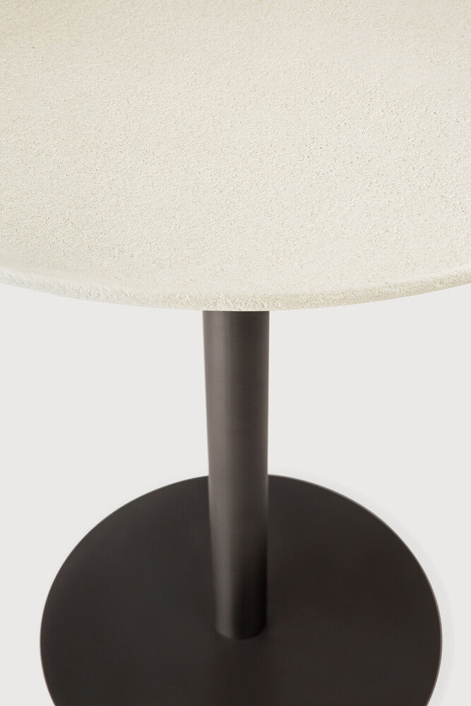 Ethnicraft - Table Blend ronde - Microciment Blanc Cassé - Diam. 70 x H76