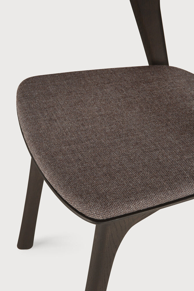 Ethnicraft - Chaise Bok - Chêne brun verni - Tissu brun