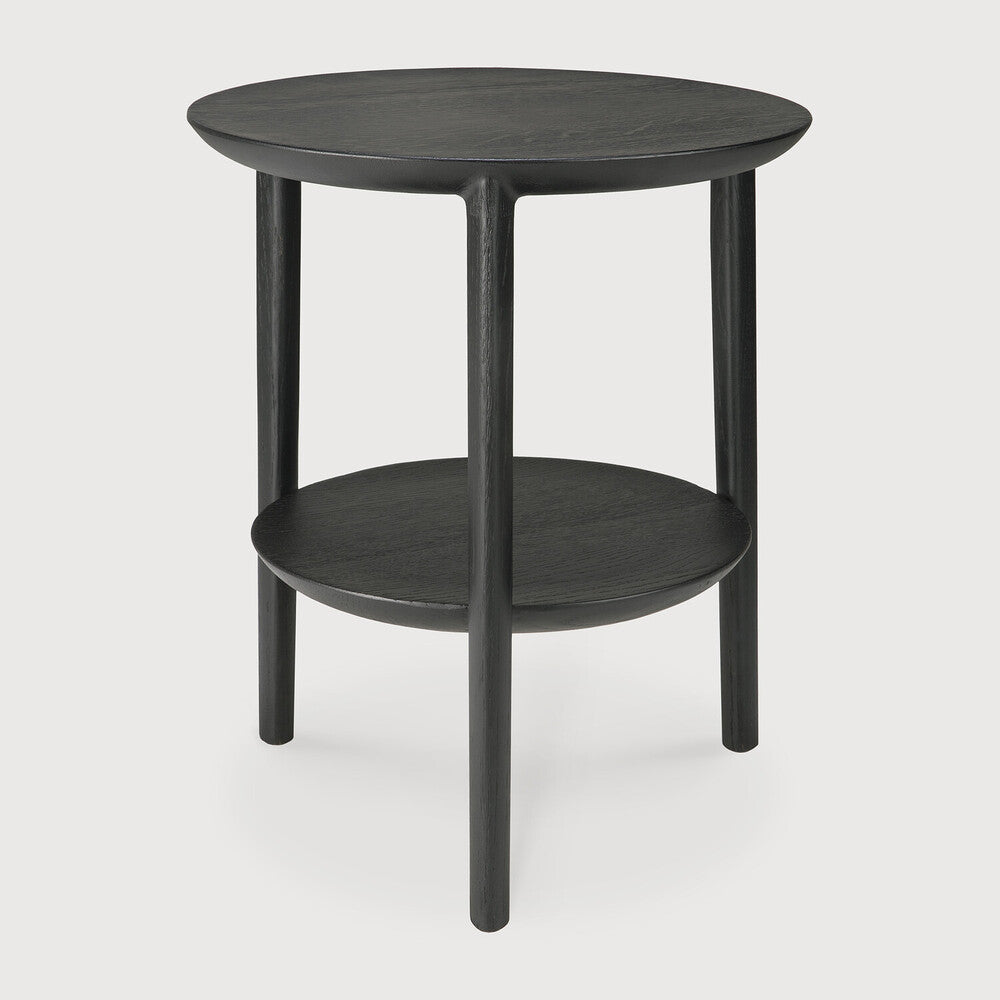Ethnicraft - Table d'appoint Bok - Chêne massif noir verni