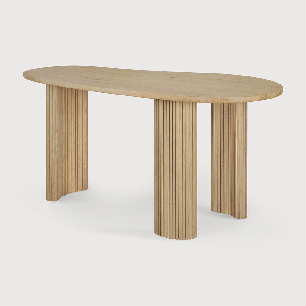 Ethnicraft - Bureau Boomerang - Chêne Verni - 160 x 83 x H76