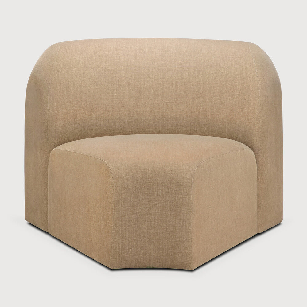 Ethnicraft - Canapé modulaire Bulky – Element Angle Arrondi 45° - 100 x 95 x H75