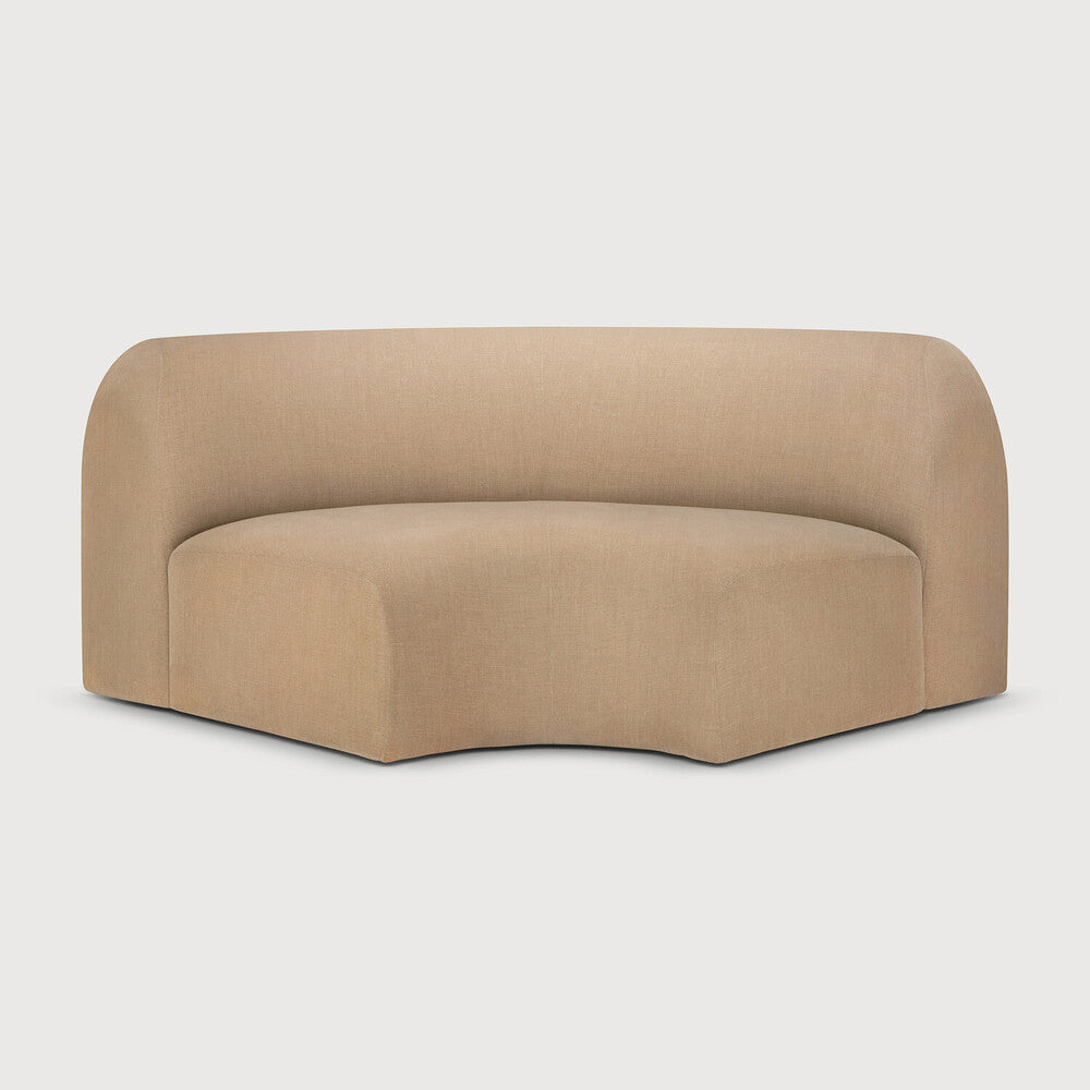 Ethnicraft - Canapé modulaire Bulky – Element Angle Arrondi 90° - 133 x 133 x H75