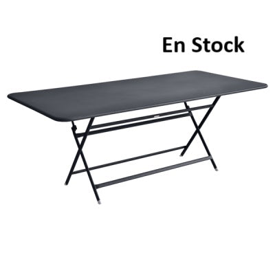 Fermob - Caractère - Table rectangulaire - 190 x 90 x H74 - Carbone (En stock)