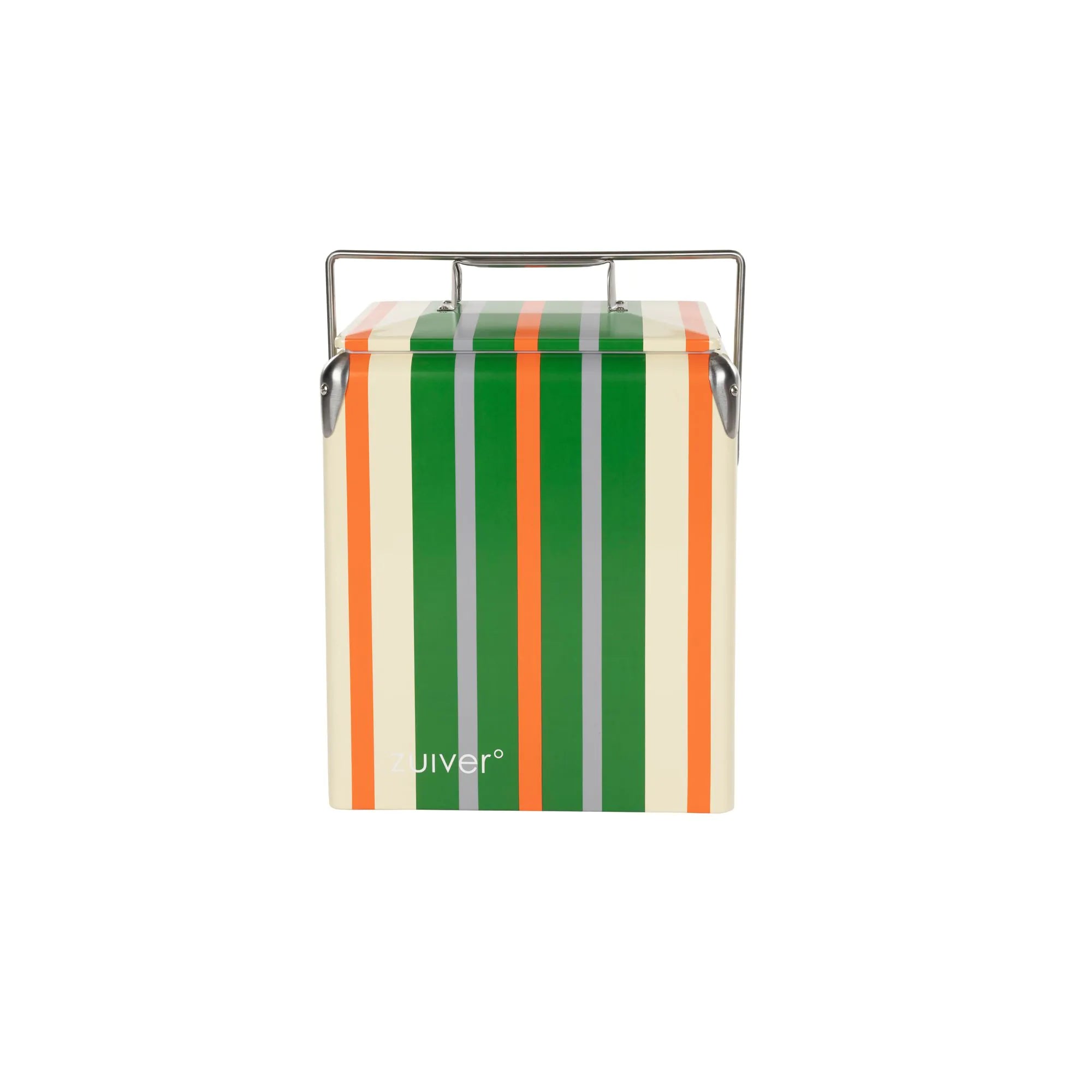 Zuiver - Glacière Cooler Be Wine - 32 x 23.5 x H43 - Rayures Vert/Orange