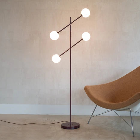 It's About Romi - Lampe sur Pied Copenhage - Dark Red / Blanc