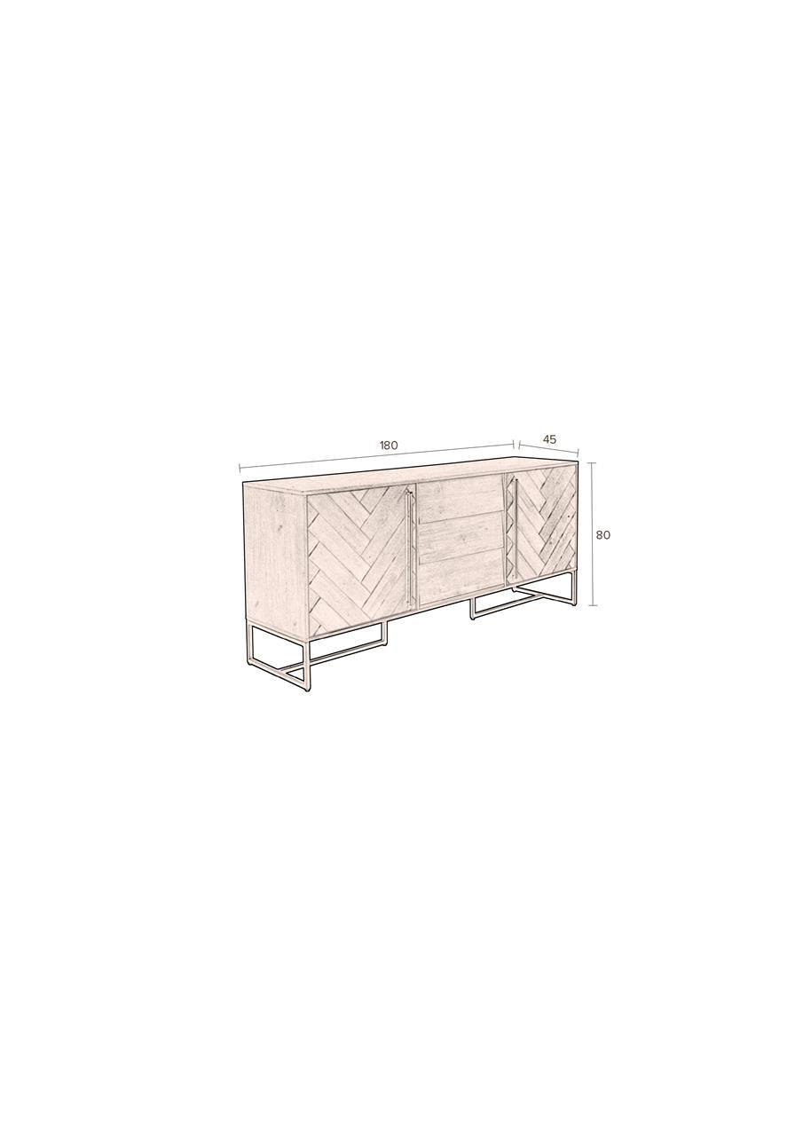 Dutchbone - Buffet Class - Finition noire - 180 x 45 x H80