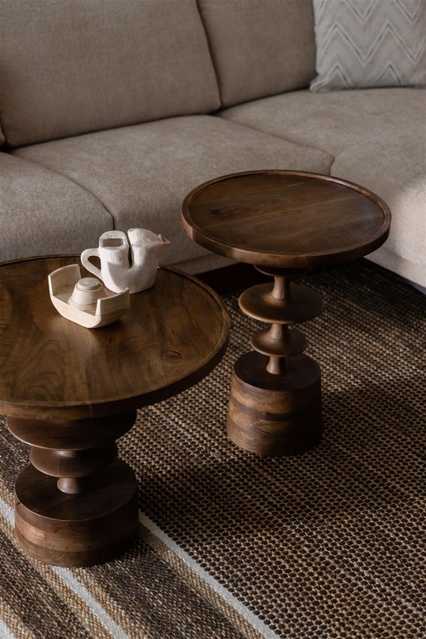 Dutchbone - Table d'appoint Cath - Manguier - Diamètre 46 x H58