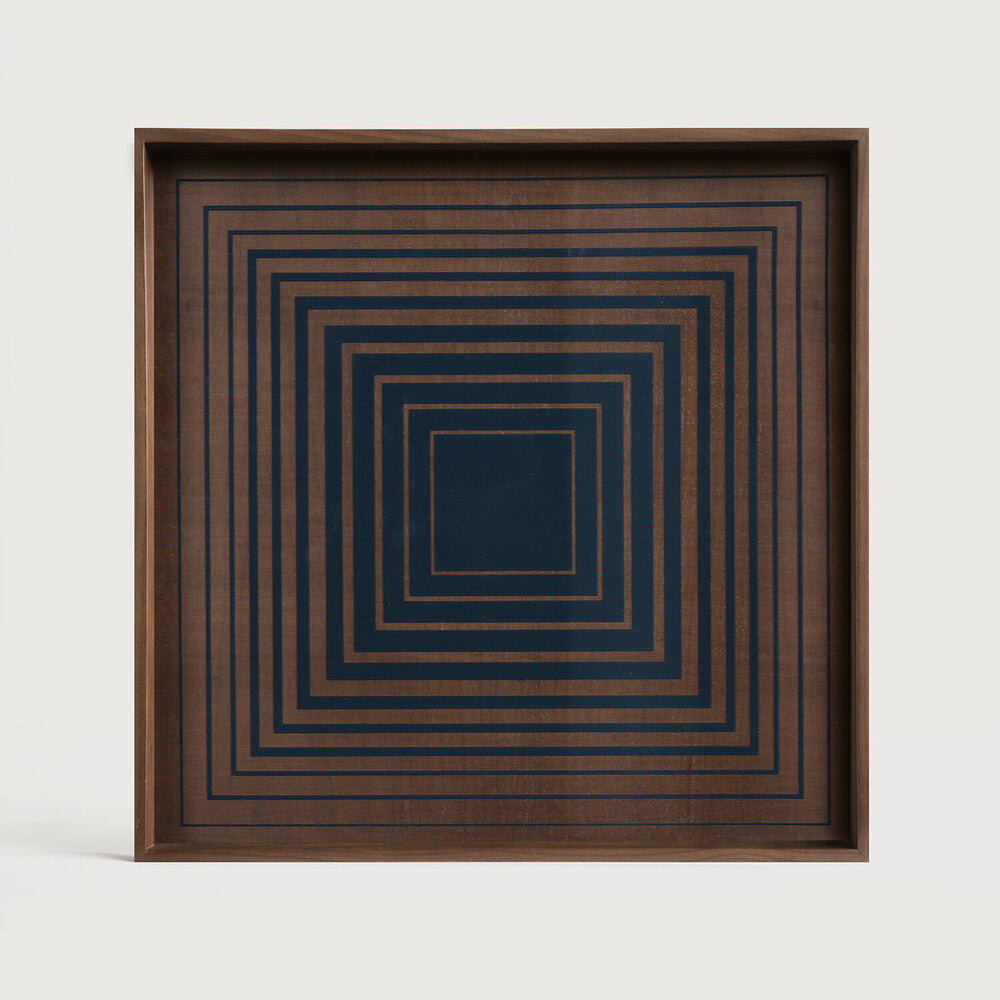 Ethnicraft - Plateau carré en verre - Ink - S - 38 x 38 x H4