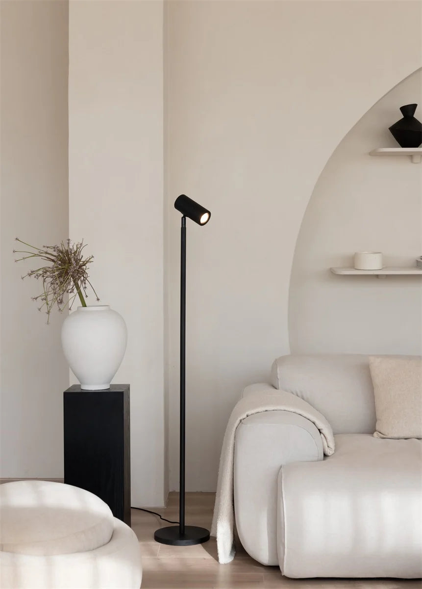 GOOD&MOJO - Lampe Sur Pied Java -  Noir ou Naturel - H.141 - Diamètre Base 23