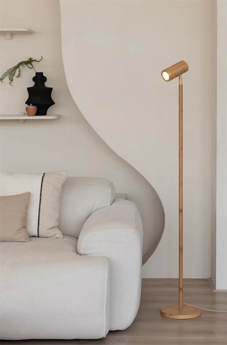 GOOD&MOJO - Lampe Sur Pied Java -  Noir ou Naturel - H.141 - Diamètre Base 23