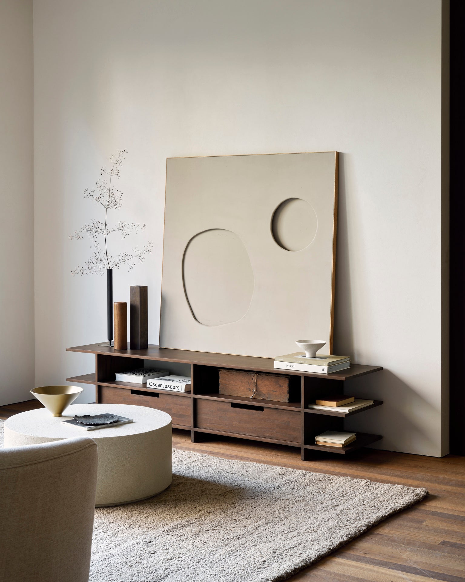 Ethnicraft - Meuble TV Kabuki - Teck Verni - 200 x 45 x H48