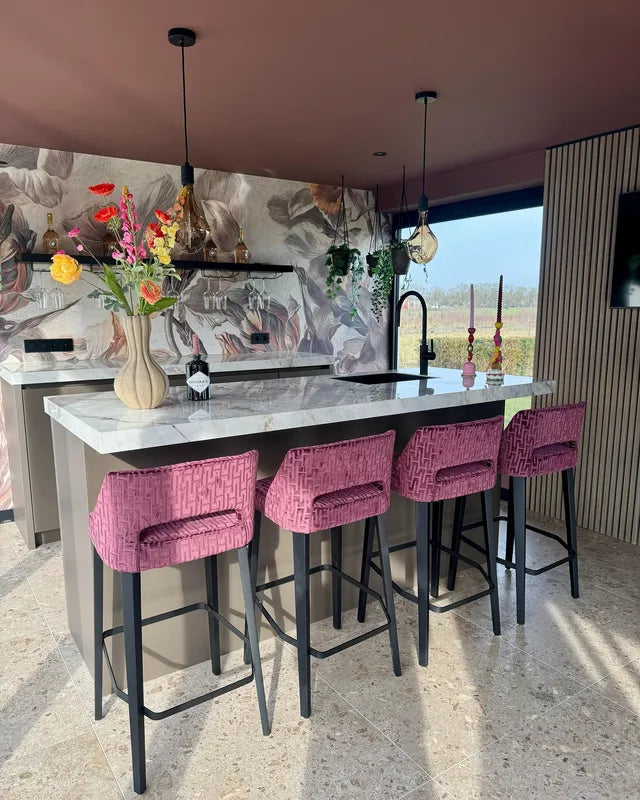 Mobitec - Tabouret de bar Lena - Hauteur d'assise 82 Cm