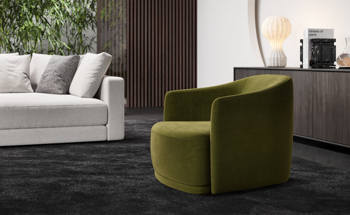 Olta - Lenox - Fauteuil Lenox - Pieds métal ou assise tournante