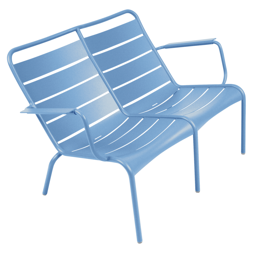 Fermob Luxembourg Fauteuil bas duo — Bleu Maya