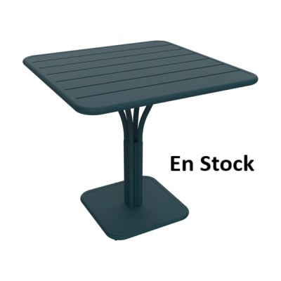Fermob - Luxembourg - Table - Pied Central - 80 x 80 - Bleu Acapulco (En Stock)