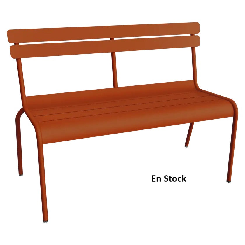 Fermob - Luxembourg - banc 2/3 places à dossier - Orange Confite - (En stock)