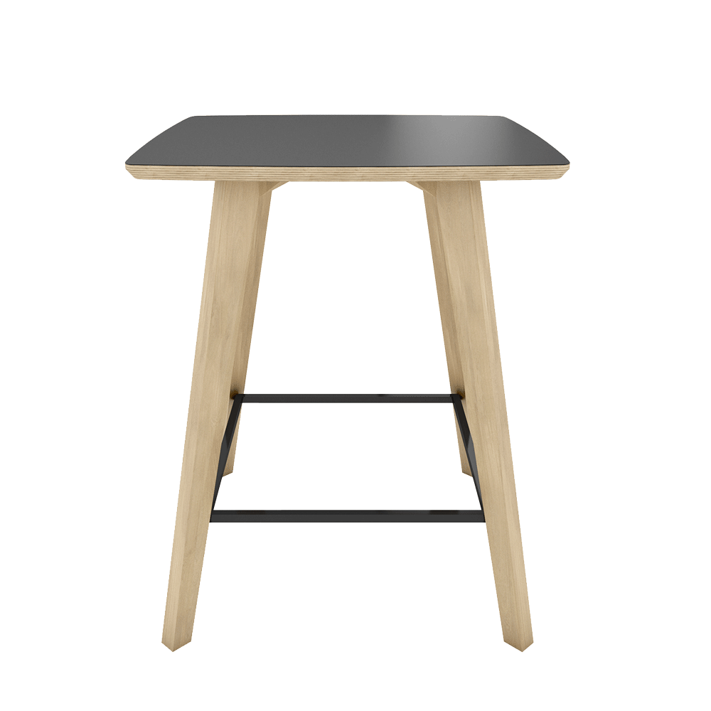 Mobitec - Table Moods - hauteur 110 Cm - Pieds bois plateau Fenix
