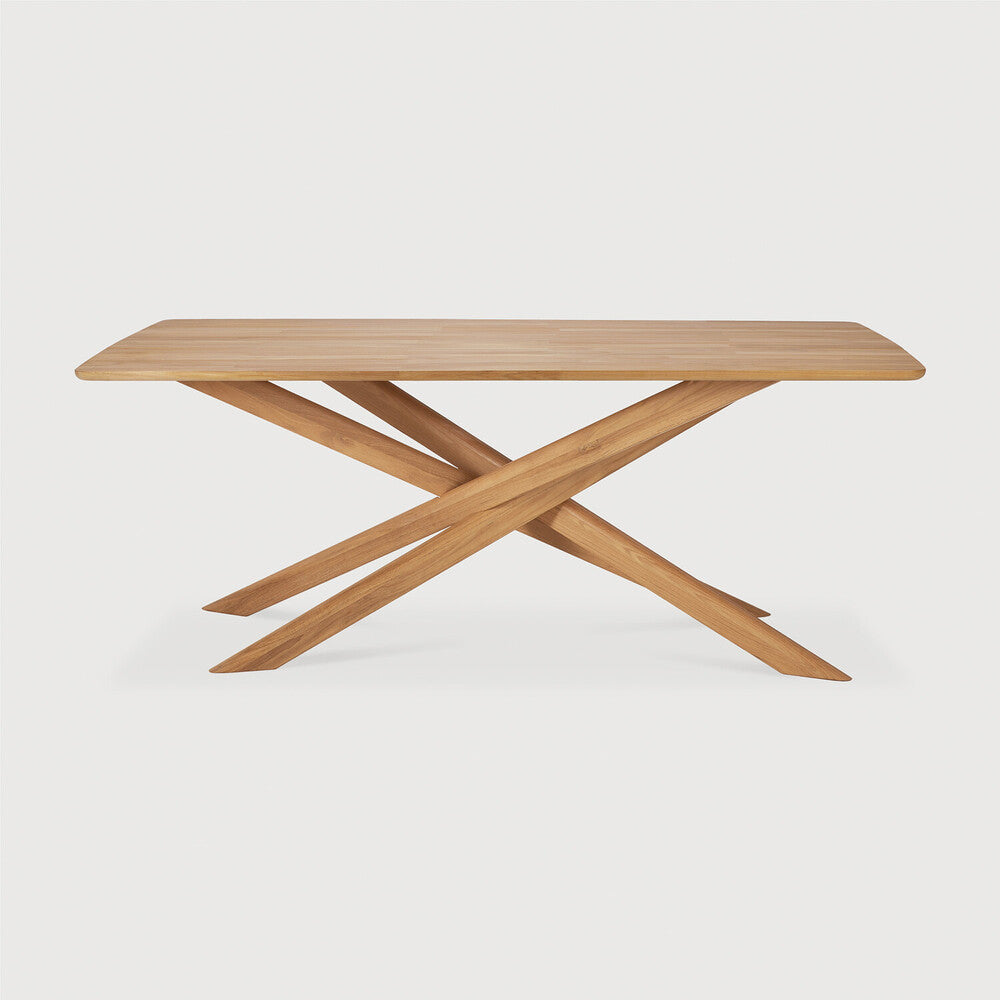 Ethnicraft - Outdoor - Table Mikado - Teck Massif - 203 x 104 x H76 - Déstockage (-30%).