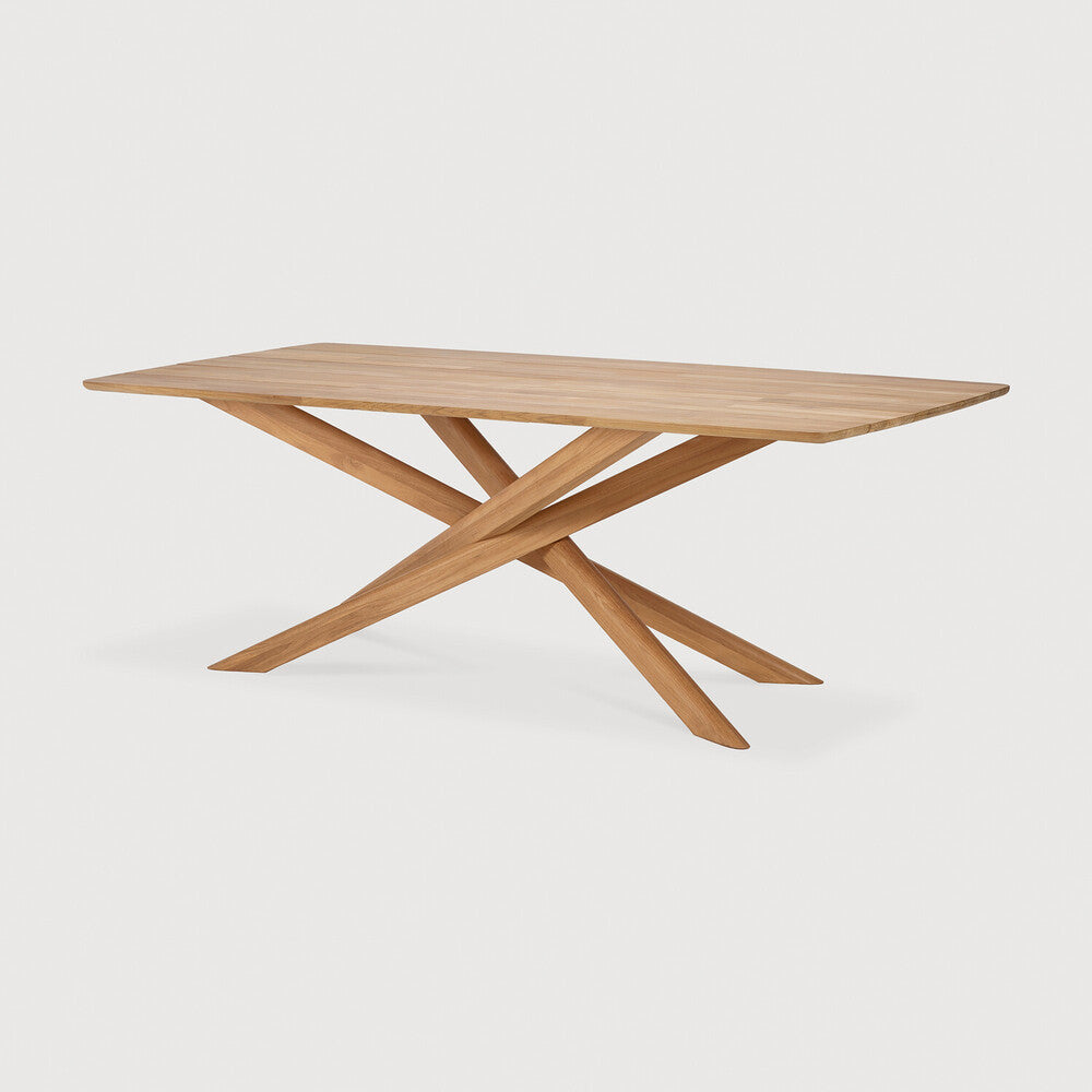 Ethnicraft - Outdoor - Table Mikado - Teck Massif - 203 x 104 x H76 - Déstockage (-30%).