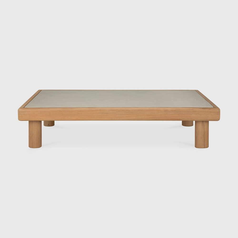 Ethnicraft - Outdoor - Monocle - Table Basse de Jardin - Teck / Ciment