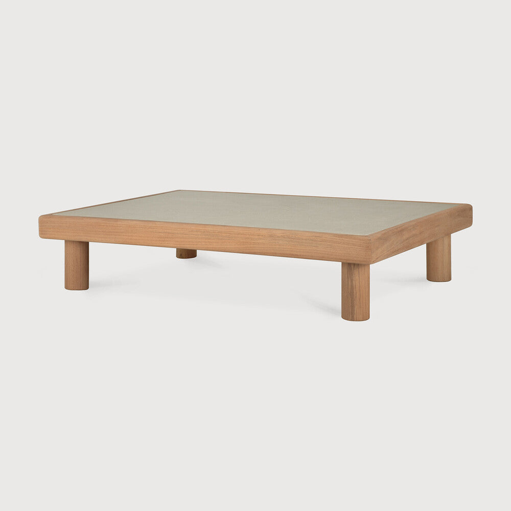 Ethnicraft - Outdoor - Monocle - Table Basse de Jardin - Teck / Ciment