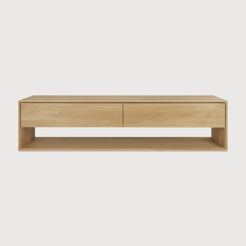 Ethnicraft - Meuble TV Nordic - Chêne massif - 180 X 46 x H.45