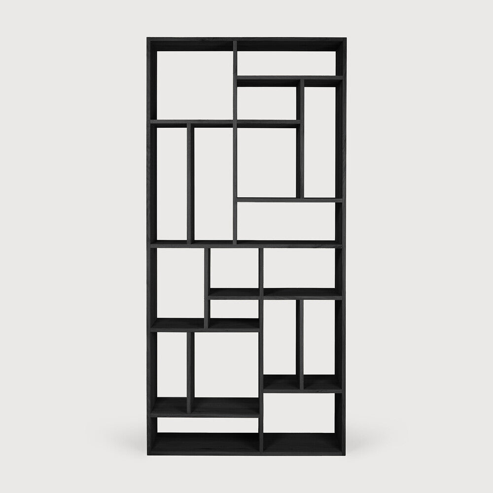 Ethnicraft - Bibliothèque M Noire - Chêne massif - 104 X 30 x H219