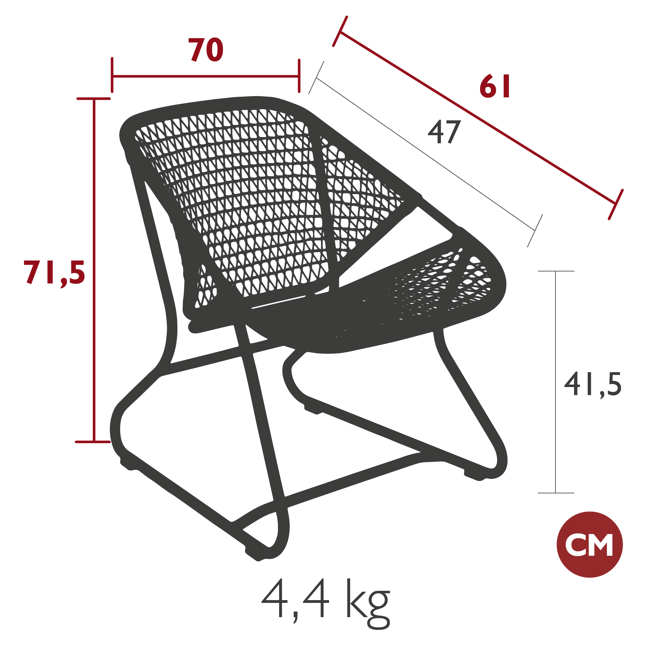 Fermob - Sixties - Fauteuil - Réglisse (En stock)