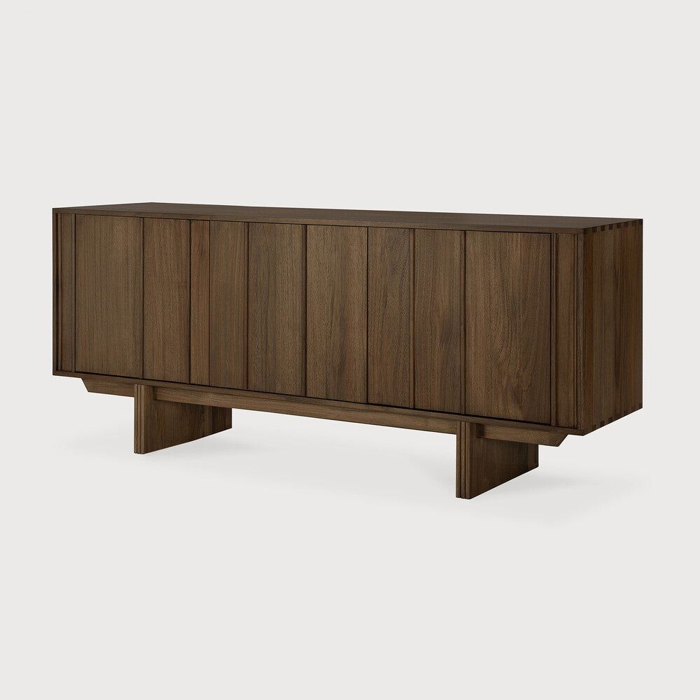 Ethnicraft - Buffet Pillar - Teck teinté brun wild - 3 portes - 169 x 45 x H70