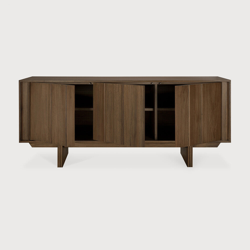 Ethnicraft - Buffet Pillar - Teck teinté brun wild - 3 portes - 169 x 45 x H70