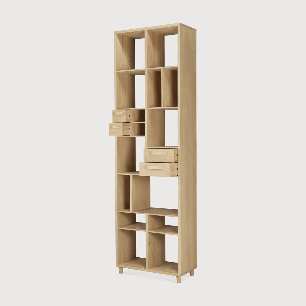Ethnicraft - Bibliothèque Pirouette - Chêne massif - 60 x 30 x H200