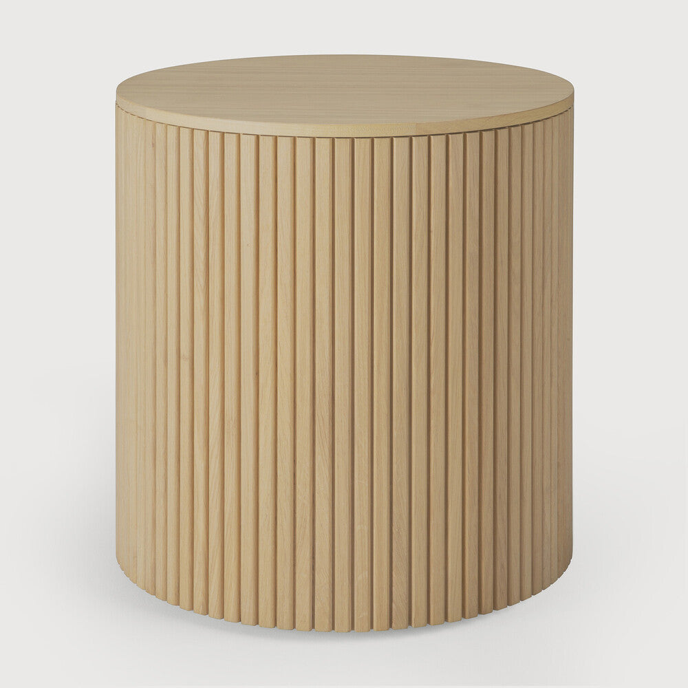 Ethnicraft - Table d'appoint Roller Max - Chêne massif huilé - 40 x 40 x H42