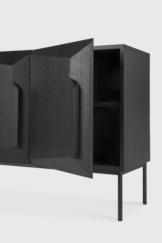 Ethnicraft - Buffet Stairs - Chêne noir - L.200 X 46 x H.80 (4 portes)