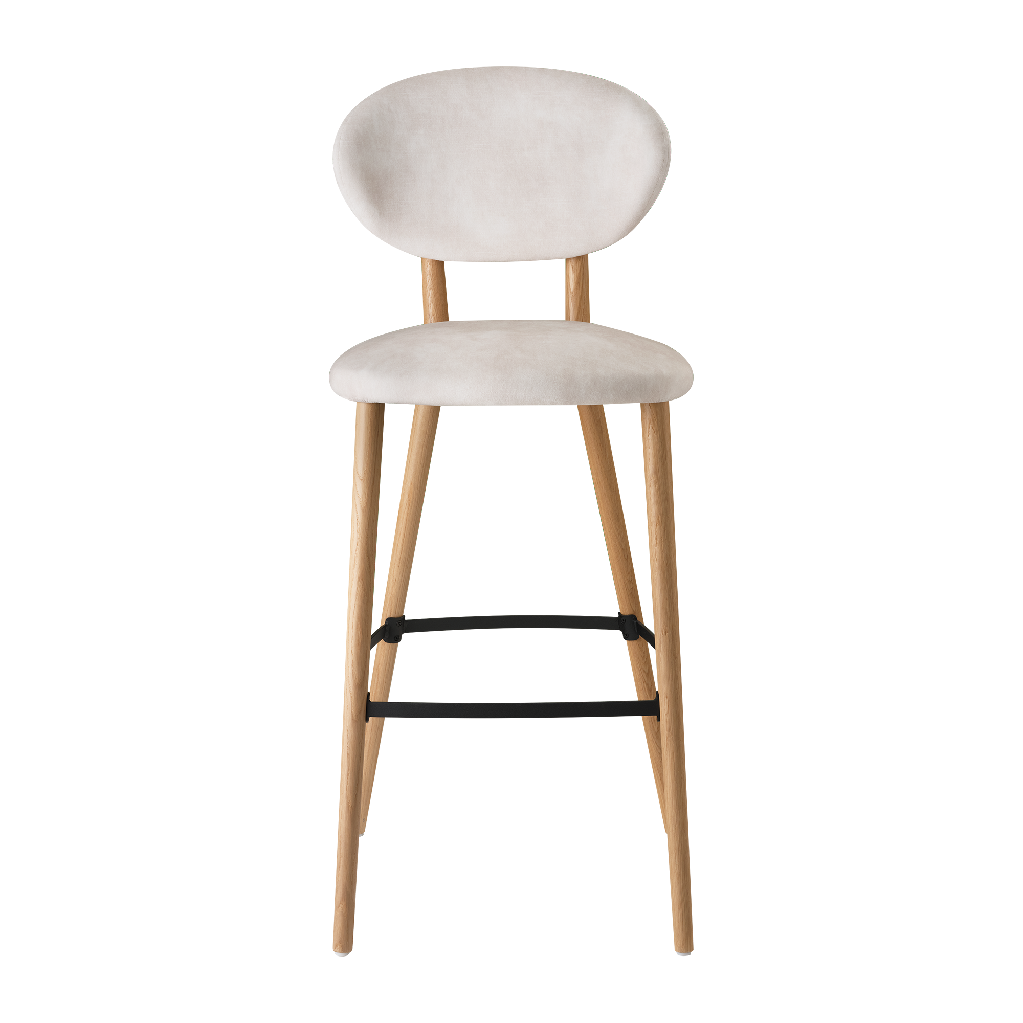 Mobitec - Tabouret de bar Toro - Bois Massif - Hauteur d'assise 82