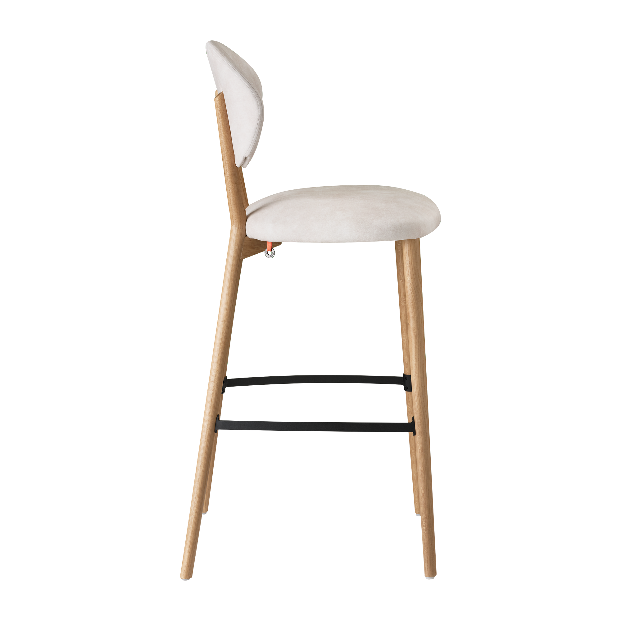 Mobitec - Tabouret de bar Toro - Bois Massif - Hauteur d'assise 82