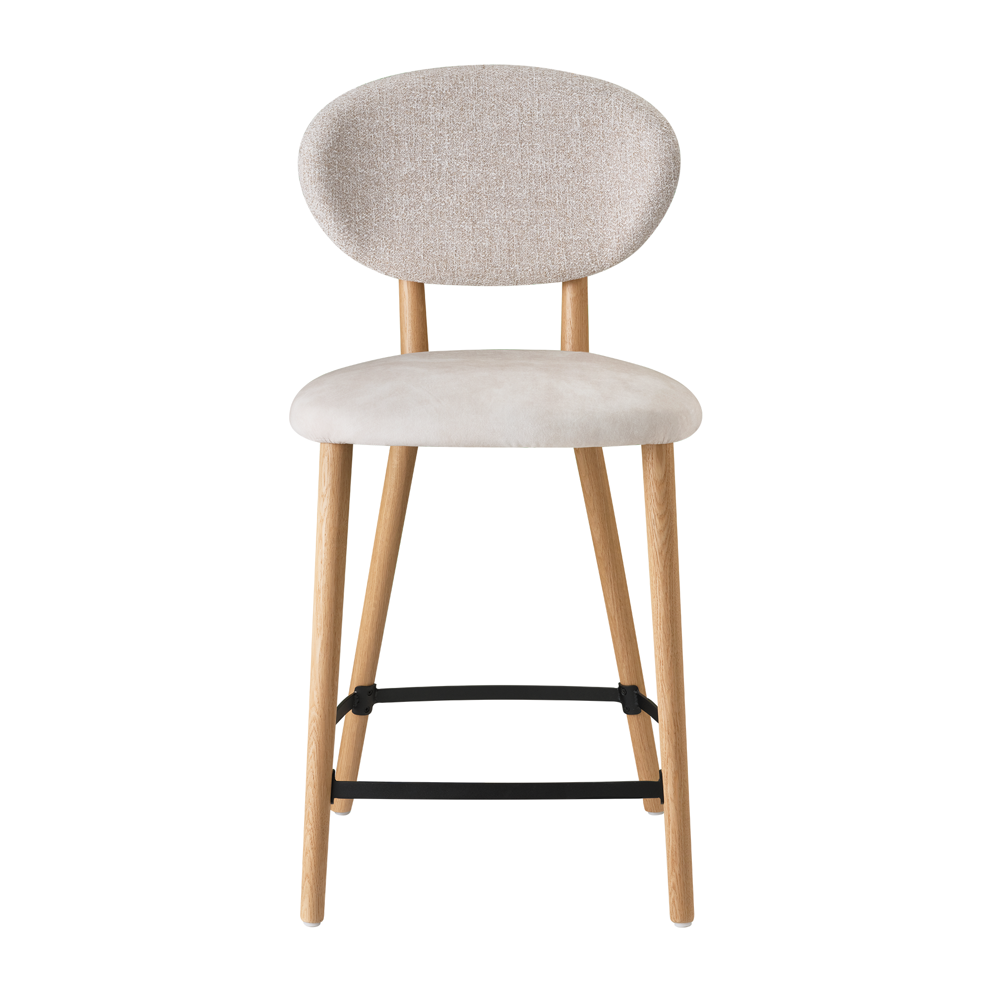 Mobitec - Tabouret de cuisine Toro - Bois Massif - Hauteur d'assise 65
