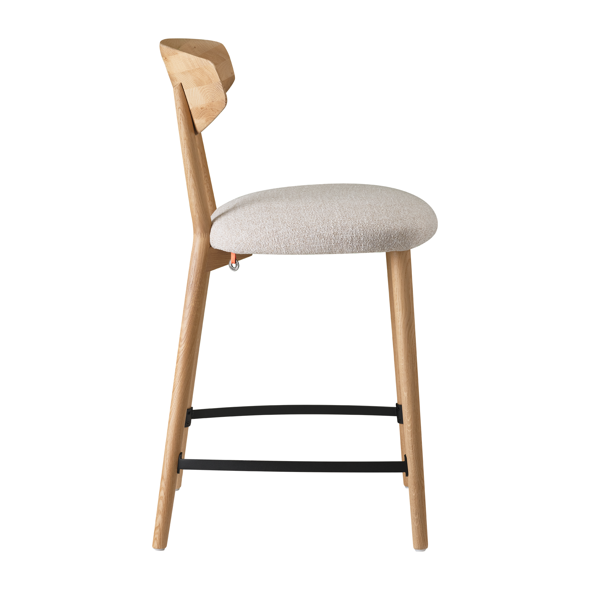 Mobitec - Tabouret de cuisine Toro - Dossier Bois Massif - Hauteur d'assise 65