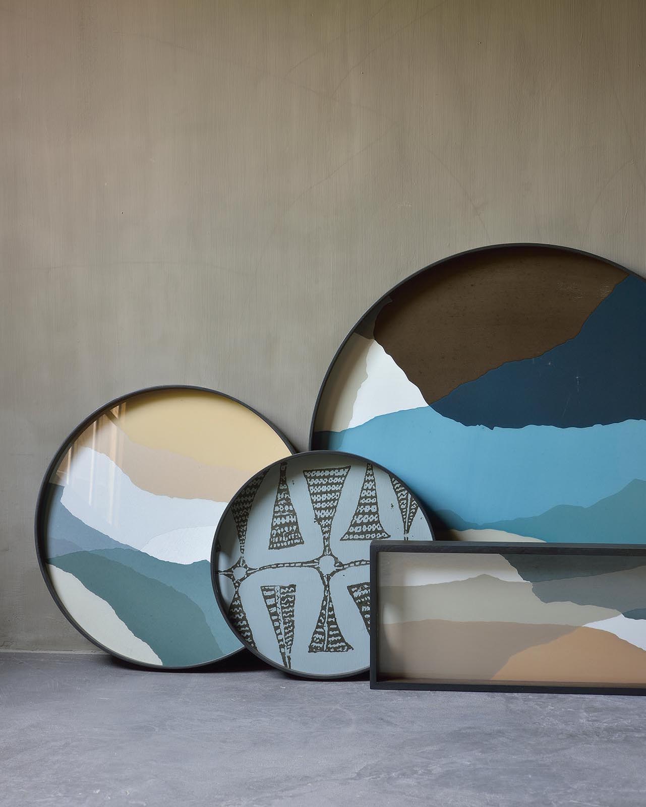 Ethnicraft - Plateau Wabi Sabi Glass - round - L - 61 x 61 x H4