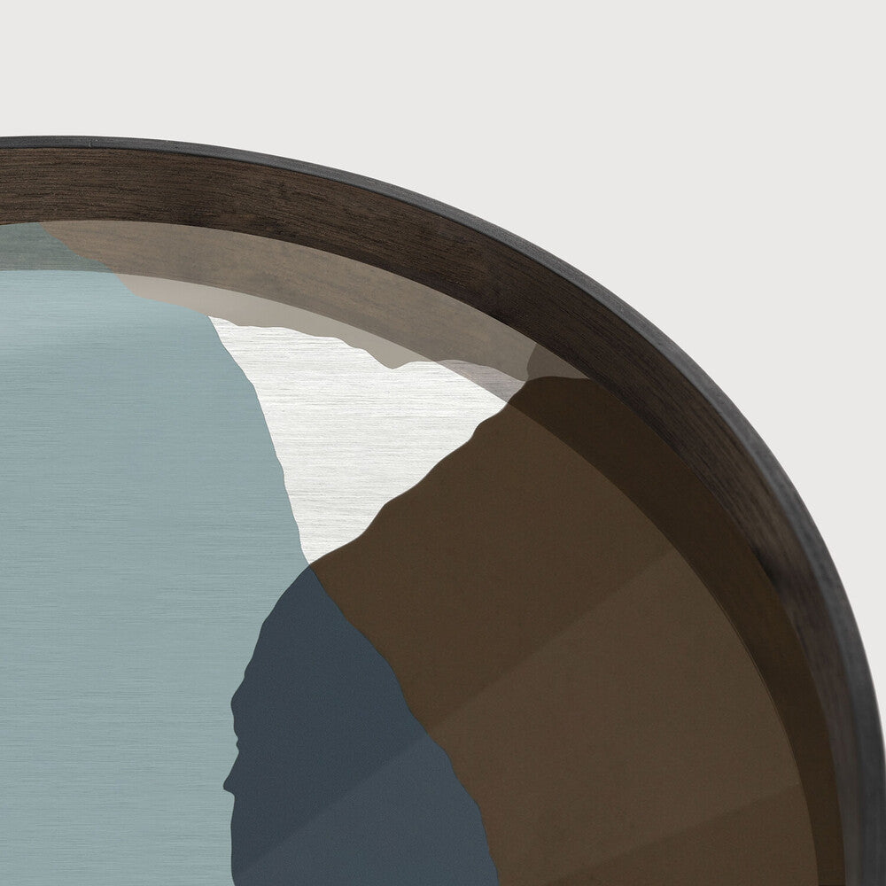 Ethnicraft - Plateau Wabi Sabi Graphite - Glass - Rond - XL - Diamètre 92 x H4