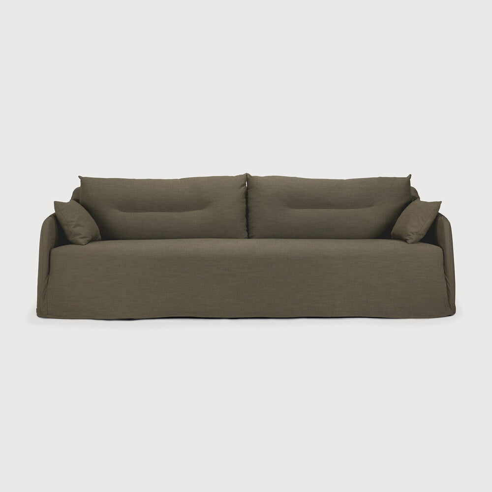 Ethnicraft - Canapé Weave - Tissu Green - 244 x 95 x H75