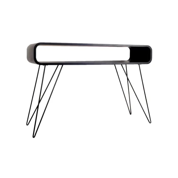 XL BOOM - console METRO - Noir/Blanc - 120 x 40 x H80.5