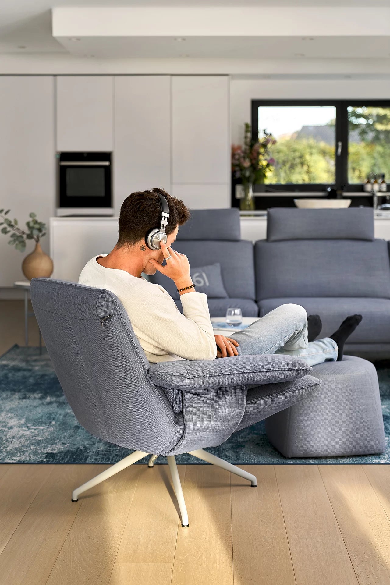 Rom 1961 - Fauteuil Yoga Prince - Avec accoudoirs - Prix tissu Catégorie 1