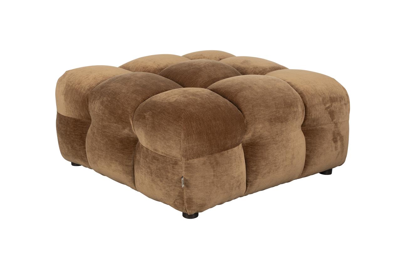 Dutchbone - Pouf Hackmann - Velours Cognac