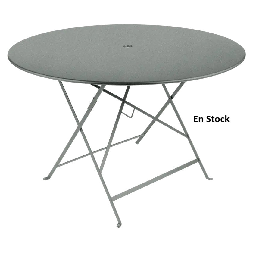 Fermob - Bistro - Table Ronde - Diamètre 117 cm - Acier - Gris Lapili (En Stock)