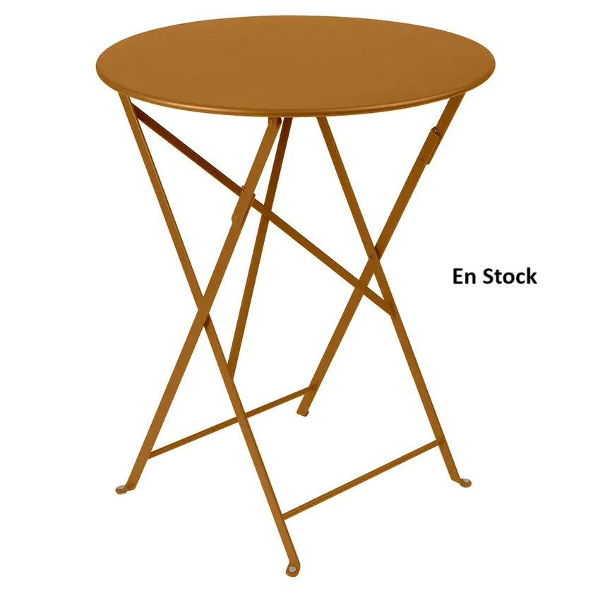 Fermob - Bistro - Table Ronde - Diamètre 60 cm - Acier - Pain d'Epices (En Stock)