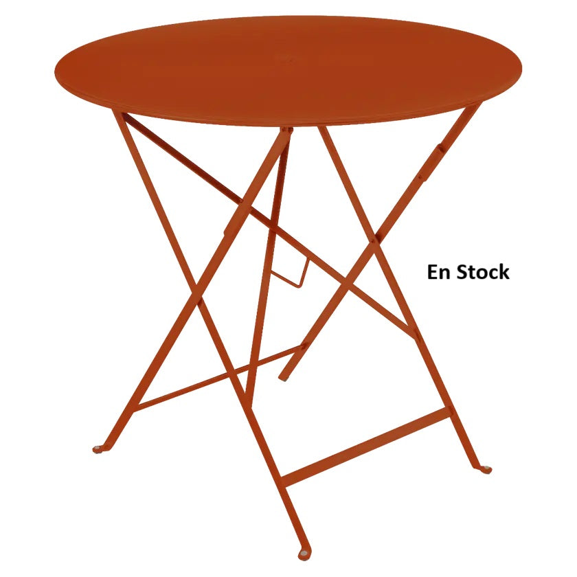 Fermob - Bistro - Table Ronde - Diamètre 77 cm - Acier - Orange Confite (En Stock)