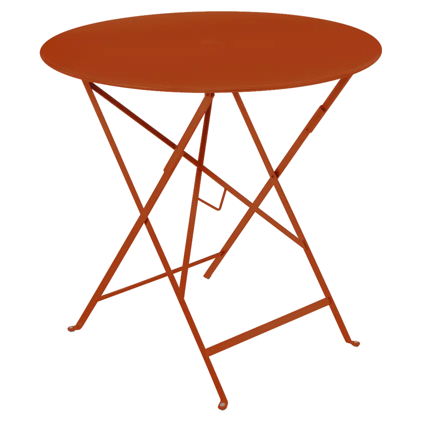 Fermob - Bistro - Table Ronde - Diamètre 77 cm - Acier - Orange Confite