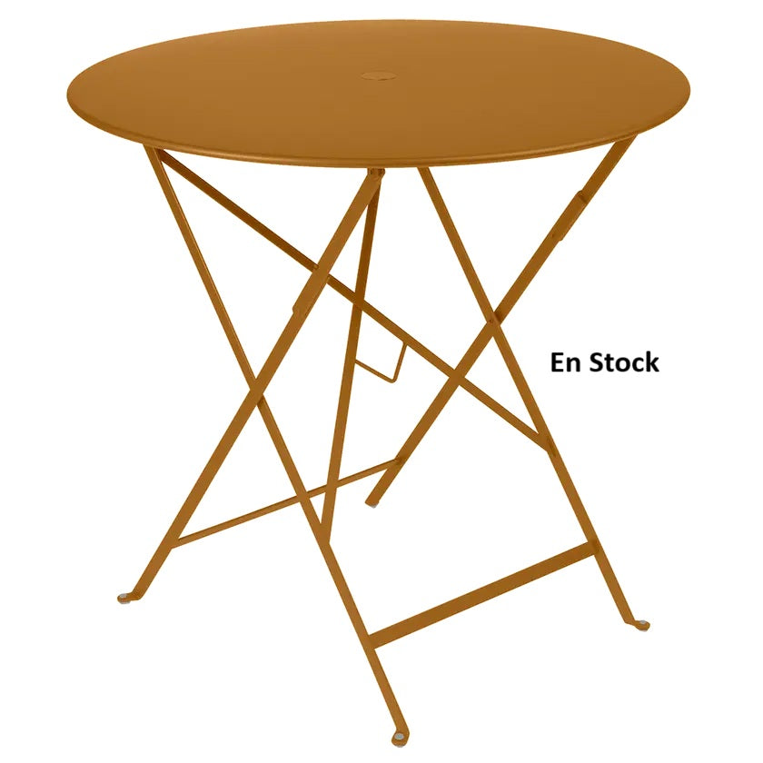 Fermob - Bistro - Table Ronde - Diamètre 77 cm - Acier - Pain d'Epices (En Stock)