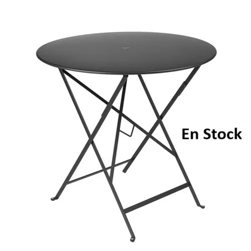 Fermob - Bistro - Table Ronde - Diamètre 77 cm - Acier - Carbone (En Stock)